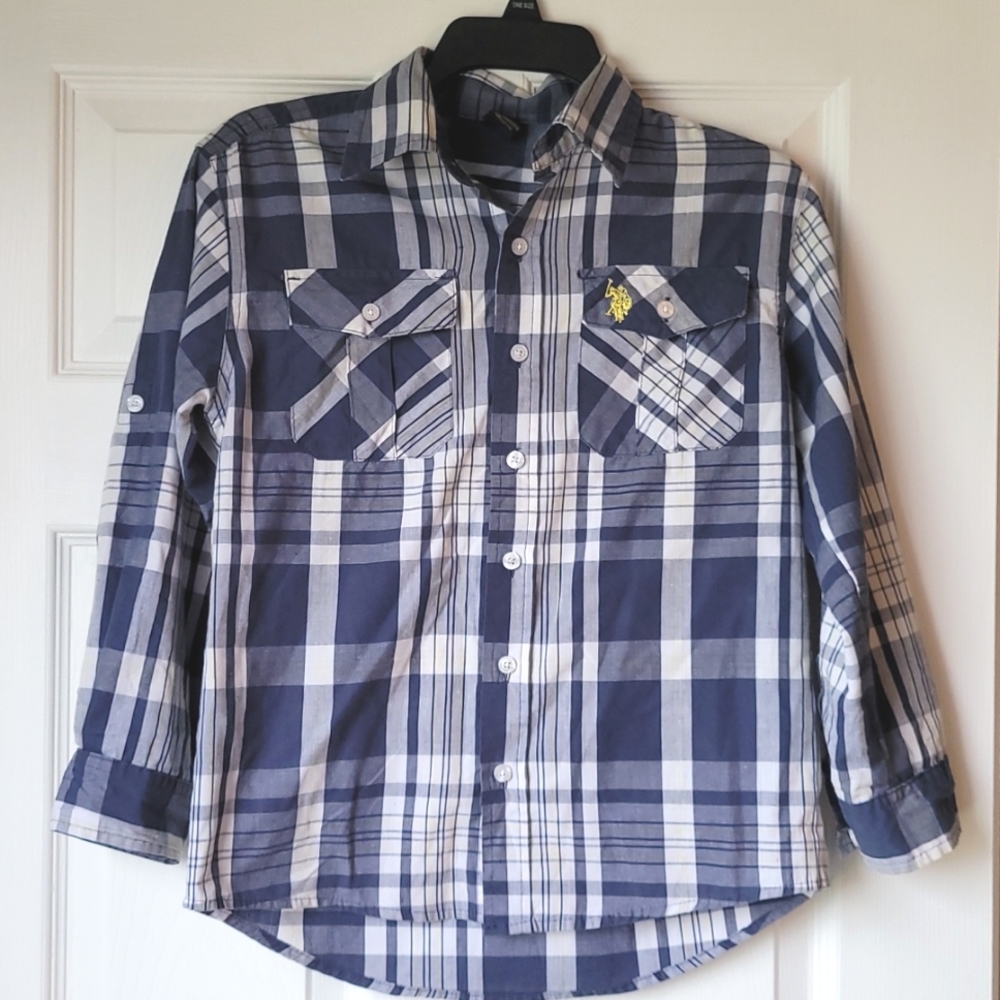 GUC - US POLO Button Down Cassual Roll Up Sleeves Shirt